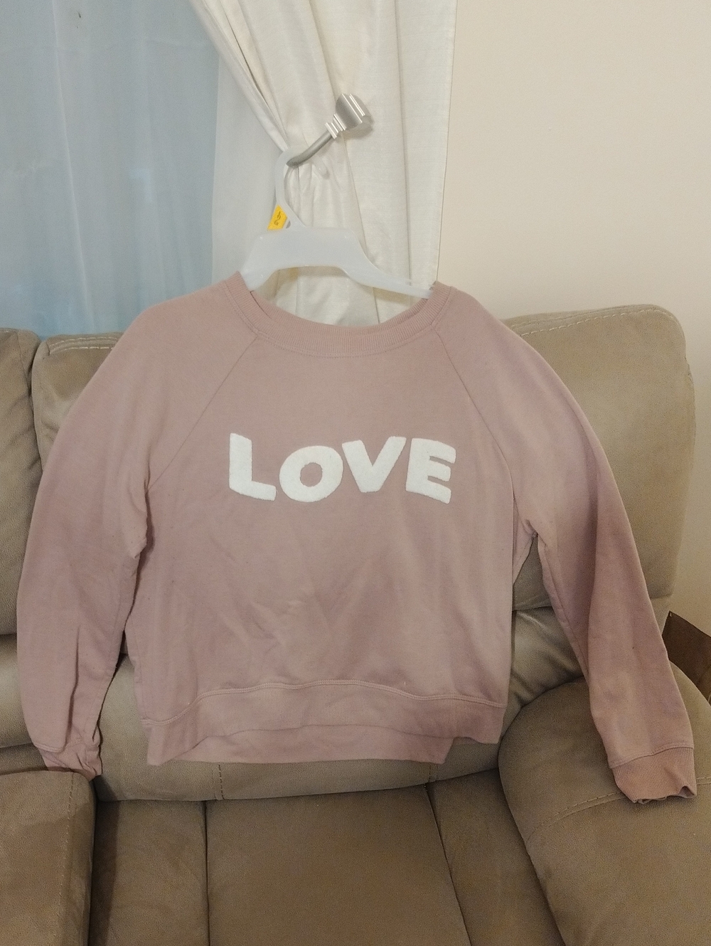 Philosophy Pink 'LOVE' Pullover Sweater